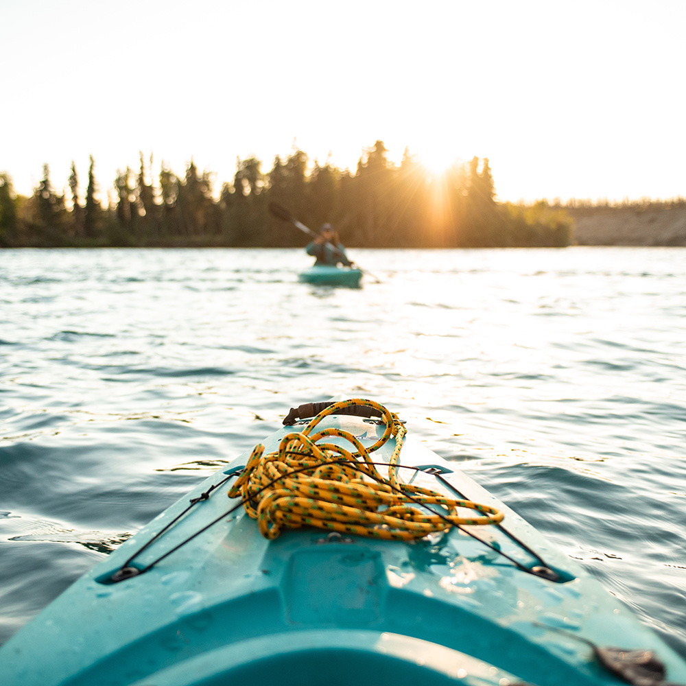 KAYAKING ON THE OKANAGAN LAKE IN SUMMERLAND BC