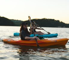 Kayaking on Okanagan lake